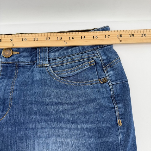 Democracy Jeans Women 14 Blue Skinny Stretch Denim Ab Technology Mid Rise - Picture 11 of 15